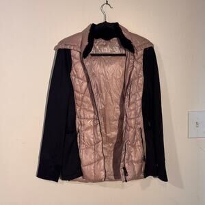 Calvin Klein Puffer Jacket - Quilted Hooded Coat with Fleece Sleeves